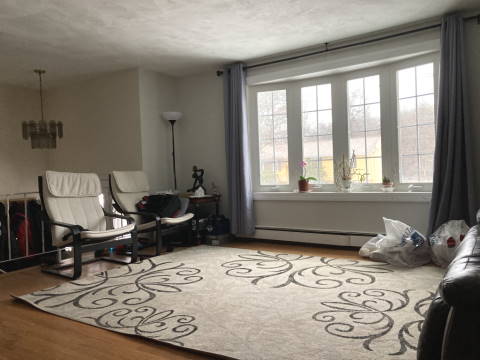 View of the living room from dining area